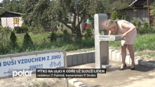 Další pítko v Ostravě-Jihu už slouží lidem. Nainstalováno bylo u cyklostezky k Odře