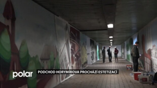 Podchod Horymírova v Ostravě-Jihu nově zdobí zajímavá místa Pískových dolů