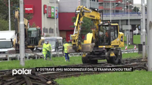 V Ostravě-Jihu prochází rekonstrukcí další úsek tramvajové tratě. Bude tišší, rychlejší a navíc voňavý