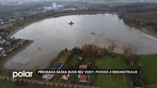 Rekonstrukce vodního díla Baška začala vypouštěním vody a odlovem vodních živočichů
