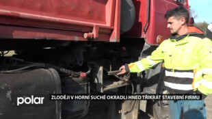 Zloději v Horní Suché okradli hned třikrát stavební firmu, která se podílí na rekonstrukci silnice