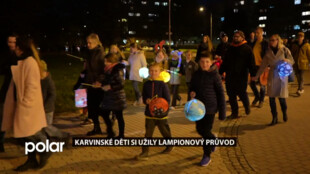 Karvinské děti si užily lampionový průvod s ohňovou show