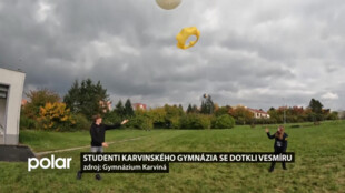 Studenti karvinského gymnázia se dotkli vesmíru. Vypustili sondu do výšky 35 km