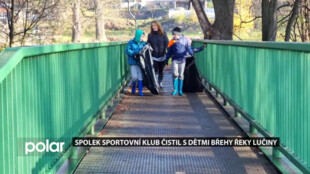 Spolek Sportovní klub čistil s dětmi z dětského domova břehy řeky Lučiny