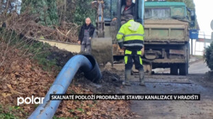 Skalnaté podloží prodražuje stavbu kanalizace v Těrlicku-Hradišti