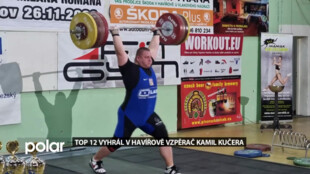Kamil Kučera zvedl nad hlavu 220 kilogramů a stal se vítězem vzpěračské soutěže TOP12