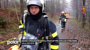 Hasiči i policisté cvičili postup při explozi výbušnin. Jejich sklady jsou v Krmelíně