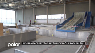 Modernizace krytého bazénu v Karviné-Hranicích pokračuje podle plánu