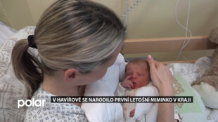 V Havířově se narodilo první letošní miminko v kraji, holčička dostala jméno Natálka