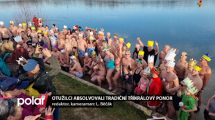 Otužilci absolvovali tradiční Tříkrálový ponor do Žermanické přehrady
