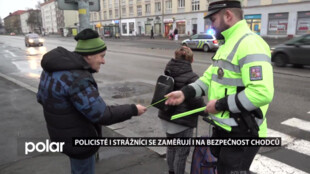 Policisté i strážníci se v Karviné zaměřují i na bezpečnost a viditelnost chodců