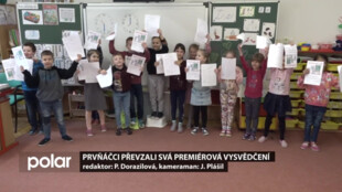 Prvňáčci ze Základní školy Butovická převzali svá premiérová vysvědčení