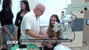 Deváťáci si v karvinské rájecké nemocnici zkouší práci zdravotníků