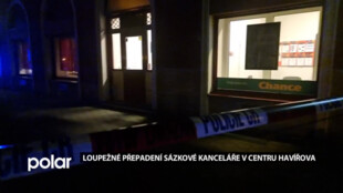 V centru Havířova lupič přepadl sázkovou kancelář, jdou po něm policisté a strážníci