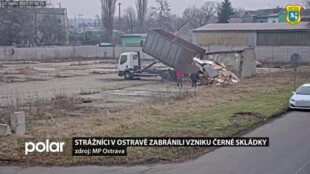 Strážníci v Ostravě zabránili černé skládce. Nákladní vůz vyložil odpad na ulici