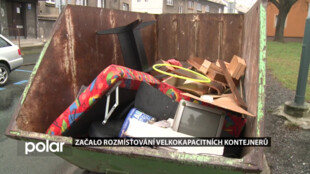 Slezská Ostrava rozmísťuje kontejnery na velkoobjemový odpad
