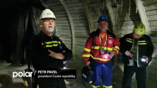 Prezident Petr Pavel sfáral do podzemí Dolu Darkov, kde ocenil dřinu havířů