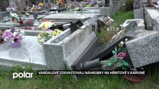 Vandalové zdevastovali  v Karviné náhrobky na centrálním hřbitově