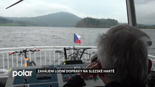 Elektroloď vyplula na hladinu přehrady a zahájila letošní lodní dopravu na Slezské Hartě