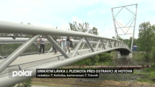 Unikátní lávka přes Ostravici je hotová, spojuje Slezskou Ostravu a Dolní Vítkovice