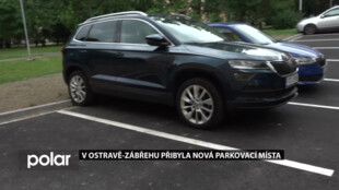 V Ostravě-Zábřehu je více parkovacích míst. Vznikla rozšířením parkoviště na ulici Volgogradská