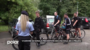 V Karviné opět apelovali policisté na cyklisty v rámci projektu Na kole jen s přilbou