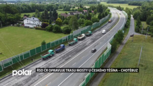 Řidiči sledujte dopravní značení, trasa Mosty u Českého Těšína - Chotěbuz se opravuje