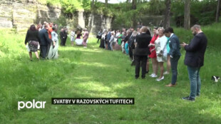 Přírodní památka Razovské tufity se stále častěji stává cílem novomanželů a jejich svatebních obřadů