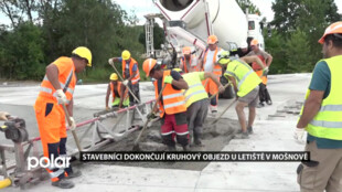 Obchvat Mošnova je v plném proudu, stavebníci dokončují kruhový objezd nedaleko letiště