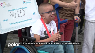 Cyklisté z řad zaměstnanců havířovské nemocnice jeli maraton pro Patrika, chlapec dostal na rehabilitace 90 tisíc korun