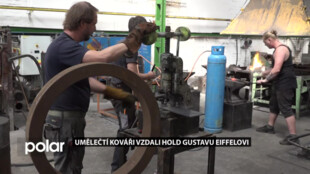 Umělečtí kováři vytvářejí památník Gustavu Eiffelovi. Zdobit bude Jubilejní kolonii v Hrabůvce