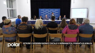 Setkání s vedením radnice začalo v Heřmanicích, pokračuje v Koblově