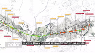 Ostrava chce moderní bulvár s veřejným prostorem. Dvě navazující ulice měří asi 12 km