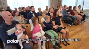 V Palkovicích slavnostně vítali nové občánky obce, poprvé v nové radnici