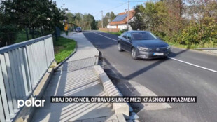 Kraj dokončil opravu podhorské silnice mezi Krásnou a Pražmem