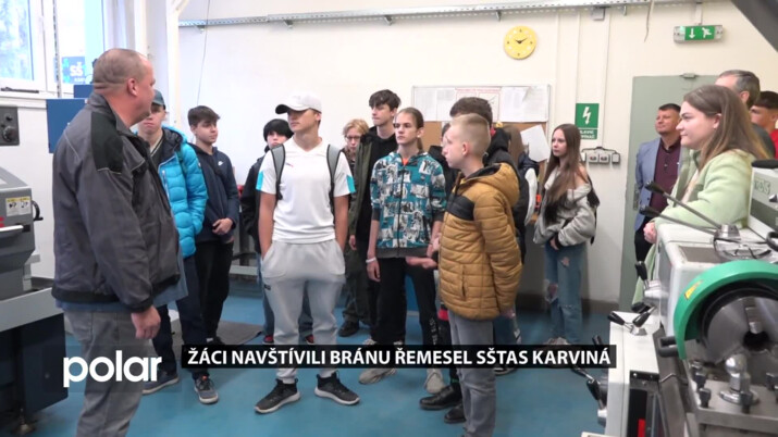 Primary school students visit SŠTaS Karviná Craft Gate, news awaits them |  All areas of MS |  News |  POLAR – Moravian-Silesian Regional Television |  POLE
