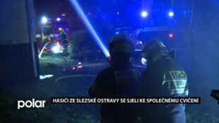 Dobrovolní hasiči ze Slezské se sjeli ke společnému cvičení. V Hrušově hasili obytný dům