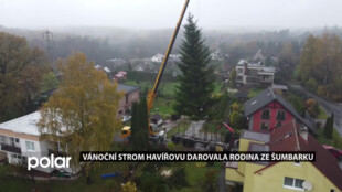 Vánoční strom Havířovu letos ze své zahrady darovala rodina ze Šumbarku