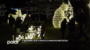 V Bělském lese vyrostlo vánoční městečko. Světelné 3D instalace uchvátí každého