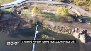 Povodí Odry zahájilo náročnou rekonstrukci jezu na řece Olši v Karviné-Ráji