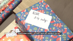 Vánočními dárky lze v charitativní sbírce opět naplnit krabice od bot