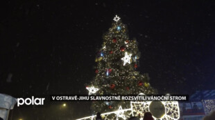 V Ostravě-Jihu slavnostně rozsvítili vánoční strom a s ním i vánoční výzdobu v obvodu