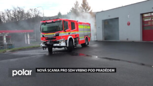 Nejmodernější cisternovou stříkačku Scania mohou nyní používat dobrovolní hasiči ve Vrbně pod Pradědem