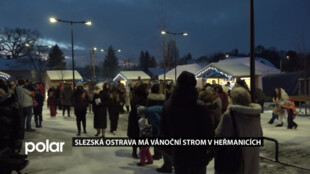 Slezská Ostrava má vánoční strom v Heřmanicích. Jeho rozsvícení přihlíželi občané z širokého okolí