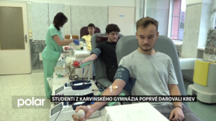 Studenti z karvinského gymnázia poprvé darovali krev, většina z nich chce darovat pravidelně