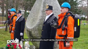 Ve Stonavě u slzy uctili památku 13 horníků, které v šachtě zabil výbuch metanu