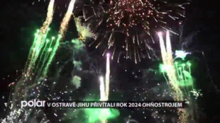 V Ostravě-Jihu přivítali rok 2024 Novoročním ohňostrojem. Sjely se na něj tisíce lidí