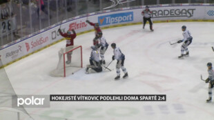 Hokejisté Vítkovic nestačili na Spartu, prohráli 2:4