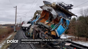 Vykolejený vlak po nehodě v Dolní Lutyni bude vyprošťovat speciální tank