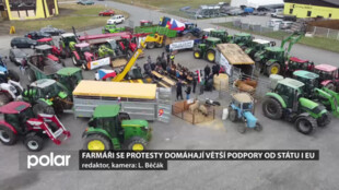 Farmáři se pořádanými protesty domáhají větší podpory od státu i EU